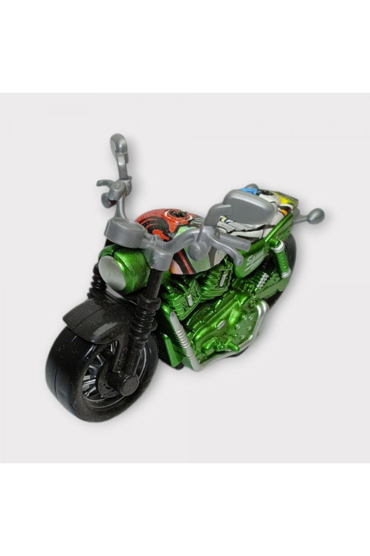 Çek Bırak Custom Motorsiklet 9 Cm - Yeşil (Lisinya)