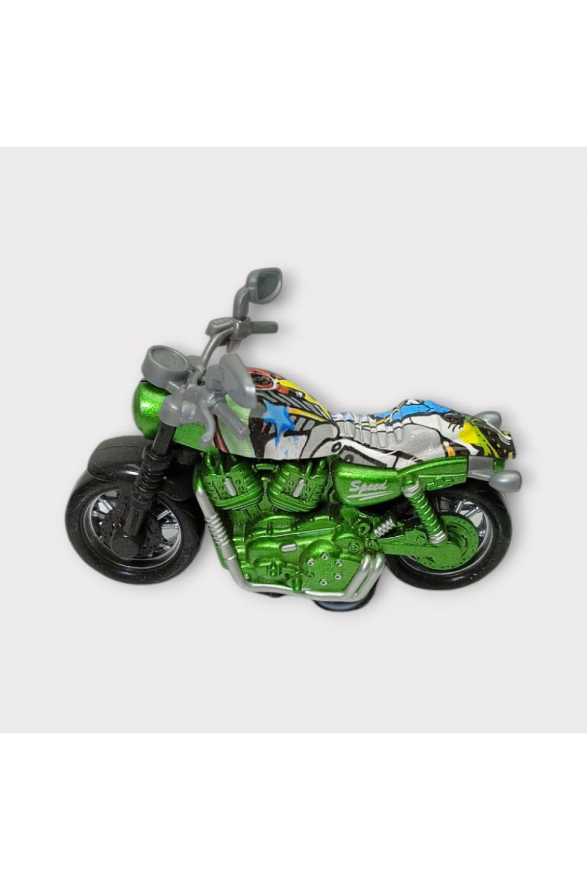 Çek Bırak Custom Motorsiklet 9 Cm - Yeşil (Lisinya)