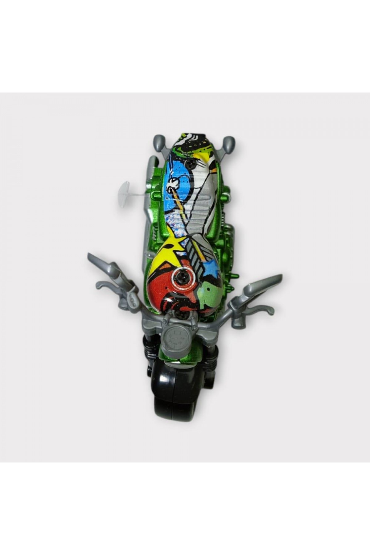 Çek Bırak Custom Motorsiklet 9 Cm - Yeşil (Lisinya)