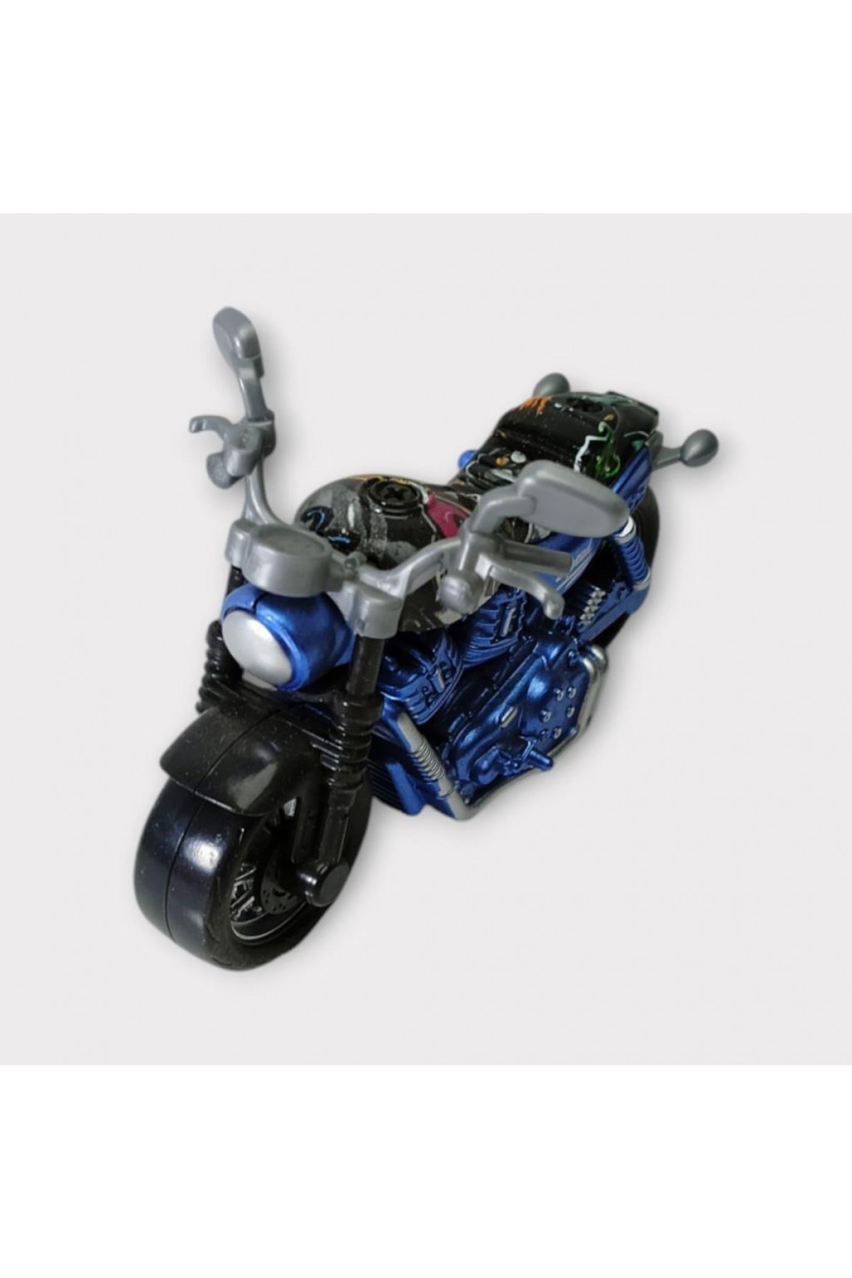 Çek Bırak Custom Motorsiklet 9 Cm - Mavi (Lisinya)