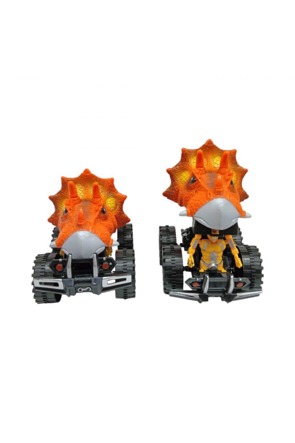 Sürtmeli Dinazor Robota Dönüşen Araba 14 Cm - Turuncu (Lisinya)