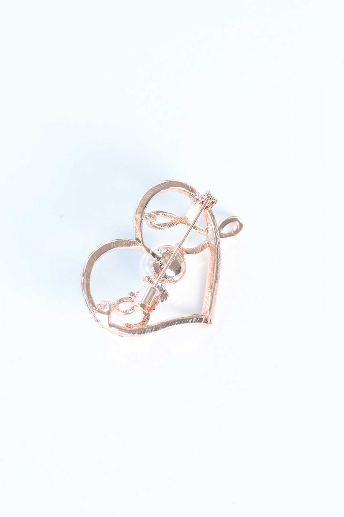 Zirkon Taşlı Metal Broş - Lisinya
