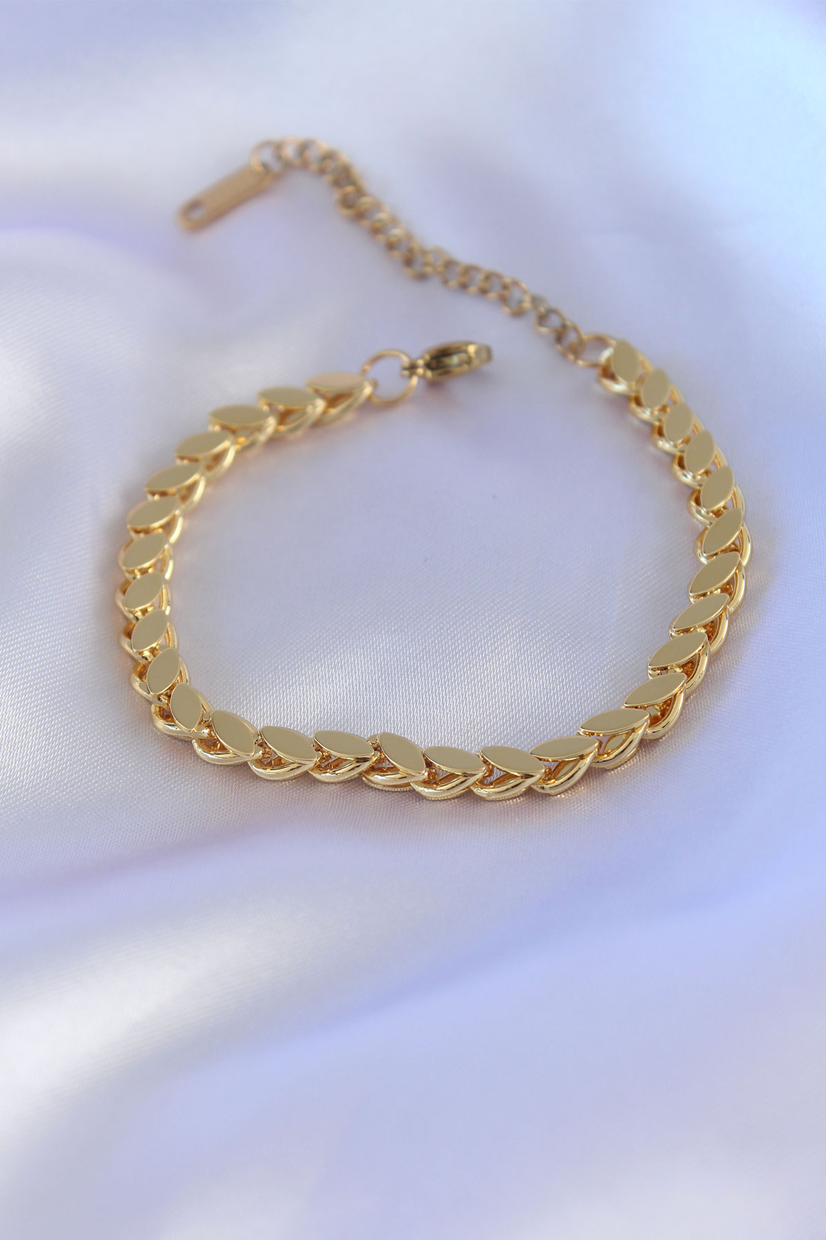 316L Çelik Arpa Gold Renk Kadın Bileklik - Lisinya