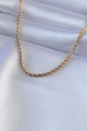316L Çelik Gold Renk Burgu Model 45 cm Kadın Kolye - Lisinya