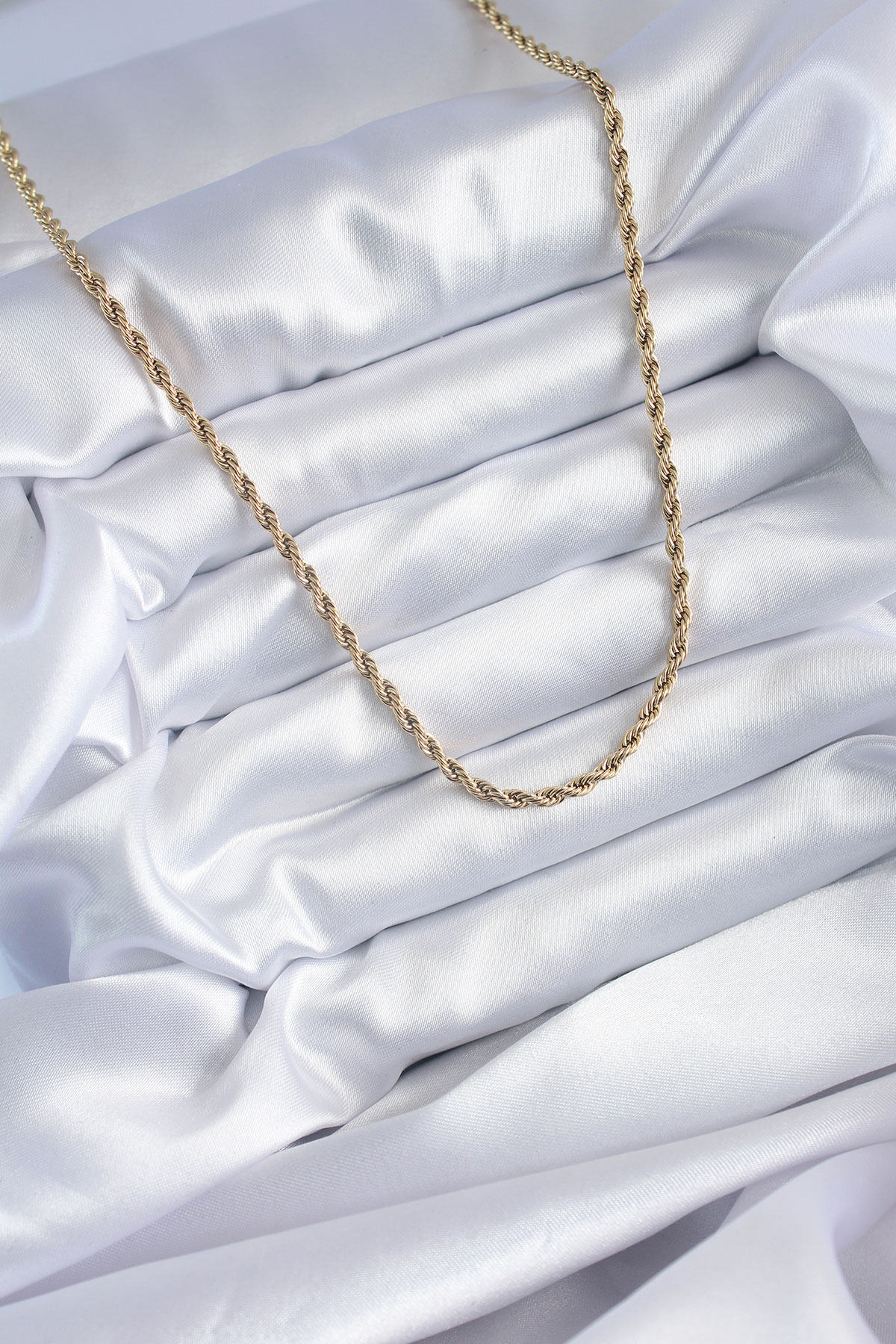 316L Çelik Gold Renk 60 cm Burgu Model Kadın Kolye - Lisinya 316L Çelik Gold Renk 60 cm Burgu Model Kadın Kolye - Lisinya