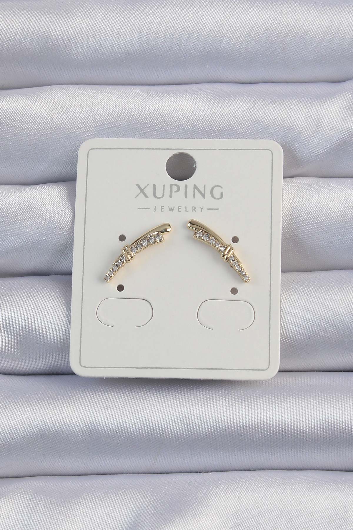 Xuping Gold Renk Zirkon Taşlı Küpe - Lisinya