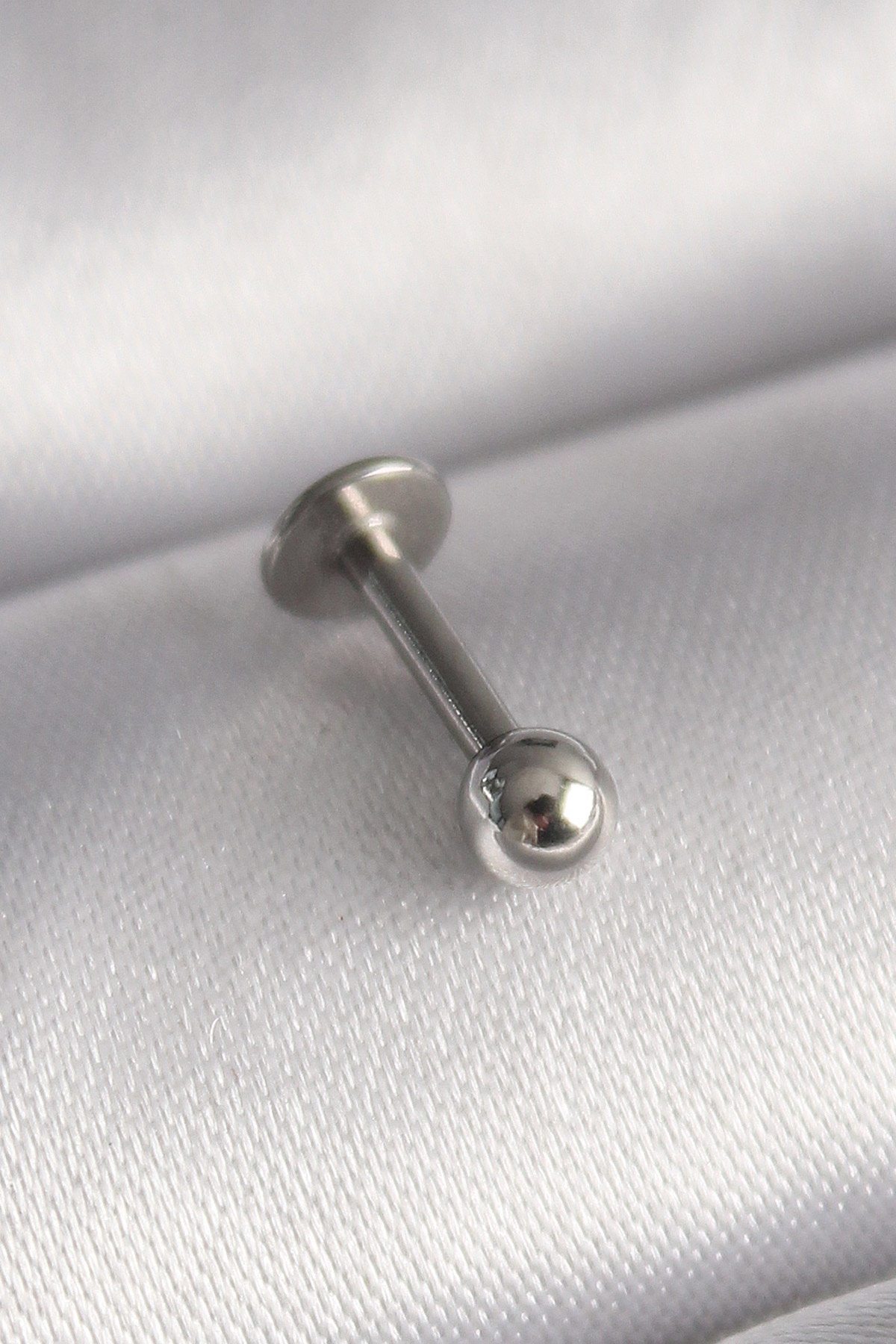 316L Çelik Gümüş Renk Topçuk Piercing - Lisinya