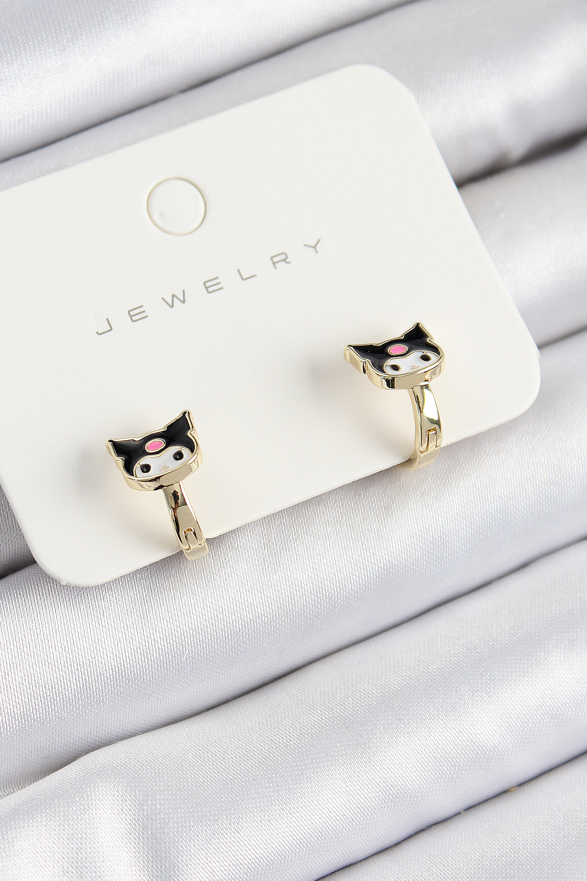 Pirinç Kuromi Model Gold Renk Çocuk Küpe - Lisinya