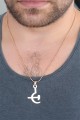 Rose Renk Metal Orak ve Balta Figürlü Erkek Kolye - Lisinya