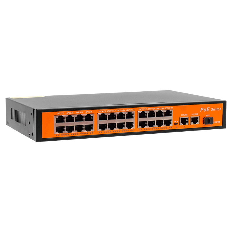 24 Port 10/100/1000 Mbps 300 Watt 24+3+sfp Poe Gıgabıt Ethernet Swıtch ( Lisinya )