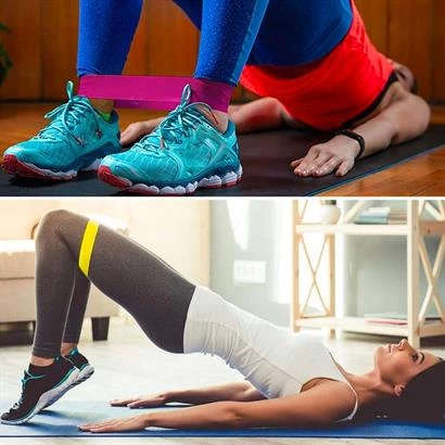 5li Egzersiz Direnç Bant Seti Pilates Crossfit Ekipmanları ( Lisinya )
