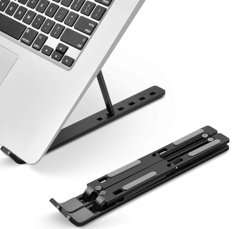 Pratik 7 Kademeli Ayarlı Katlanabilir Laptop Tablet Standı Siyah ( Lisinya )