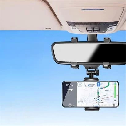 Araç İçi Dikiz Aynaya Takılan Telefon Tutucu Otomobil İçi Telefon Tutma Aparatı ( Lisinya )