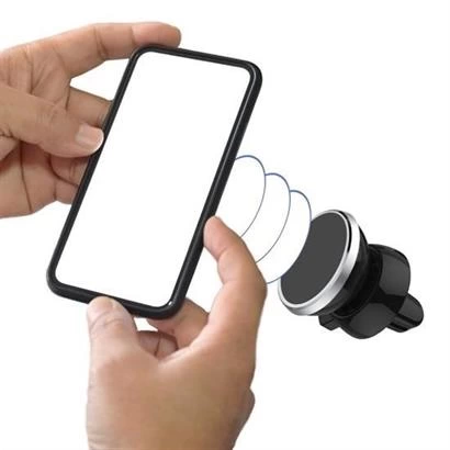 Araç İçi Izgaraya Takılan Telefon Tutucu Mıknatıslı Döndürülebilir Telefon Tutucu Yuvarlak Model ( Lisinya )