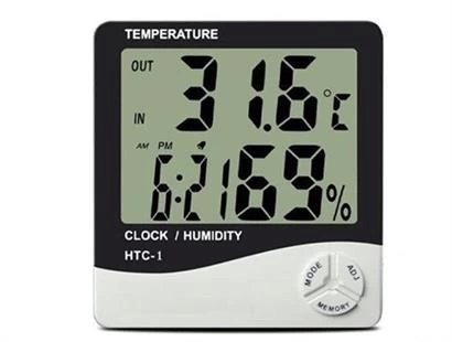 Bebek Odası Masaüstü Dijital Termometre Nem Ölçer Higrometre Saat ( Lisinya )