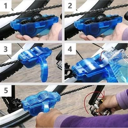 Bisiklet Zincir Dişlisi Koruyucu Pas Sökücü Temizleme Fırçası Aparatı Bakım Seti 4 Parça ( Lisinya )