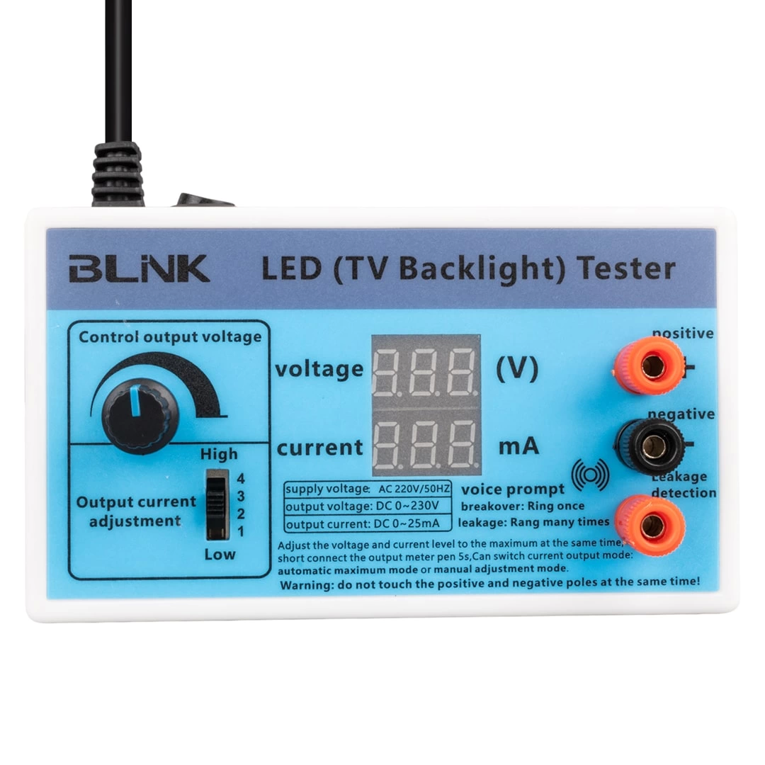 Blink Led Tv Backlıght Voltaj-amper Ölçer Output 0-230v Sesli Test Cihazı ( Lisinya )