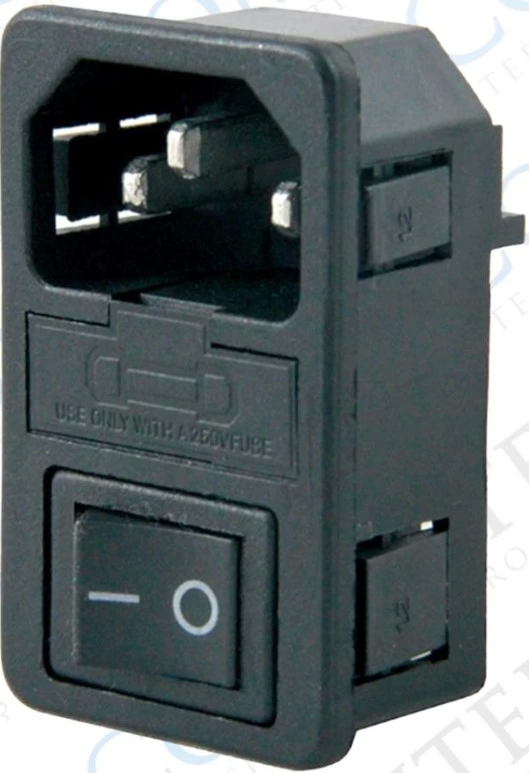 C14 Power Soket Erkek Anahtarlı+fuseli Kulaksız Ul Ic-214a-s ( Lisinya )