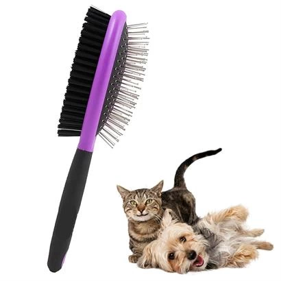 Çok Amaçlı Çift Taraflı Kolay Evcil Hayvan Kedi Köpek Temizleme Pet Fırçası ( Lisinya )