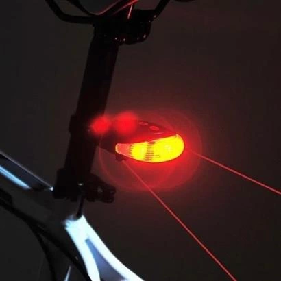 Çok Fonksiyonlu Pilli Bisiklet Led Lazer Işığı Arka Stop Lambası ( Lisinya )