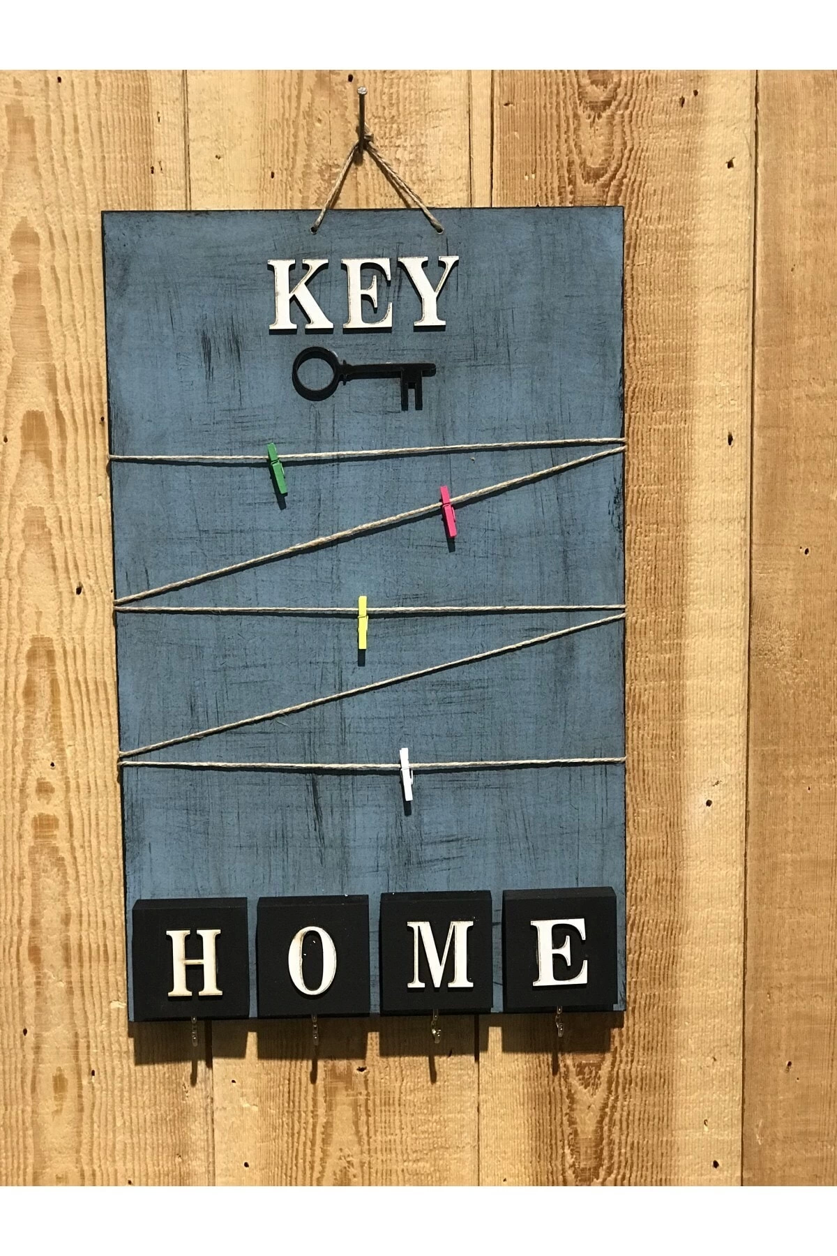 Dekoratif Home Keys Ahşap Resimlik Ve Notluk ( Lisinya )