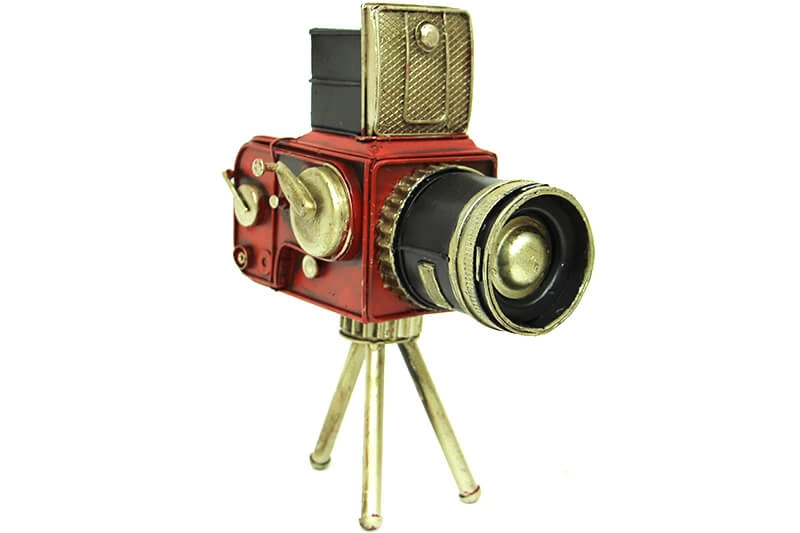 Vintage Tasarım Dekoratif Metal Kamera ( Lisinya )