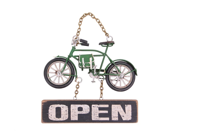 Vintage Tasarım Dekoratif Metal Kapı Yazısı Bisiklet ( Lisinya )