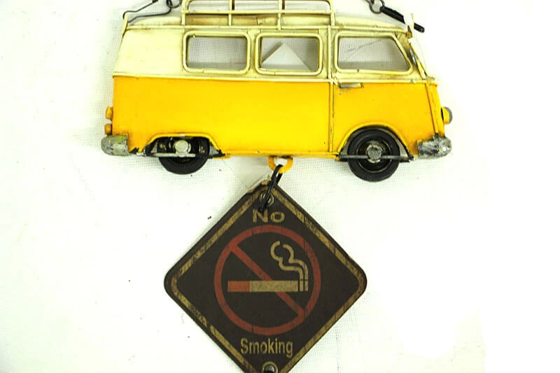 Vintage Tasarım Dekoratif Metal Minibüs Lütfen Sessiz Olunuz ( Lisinya )