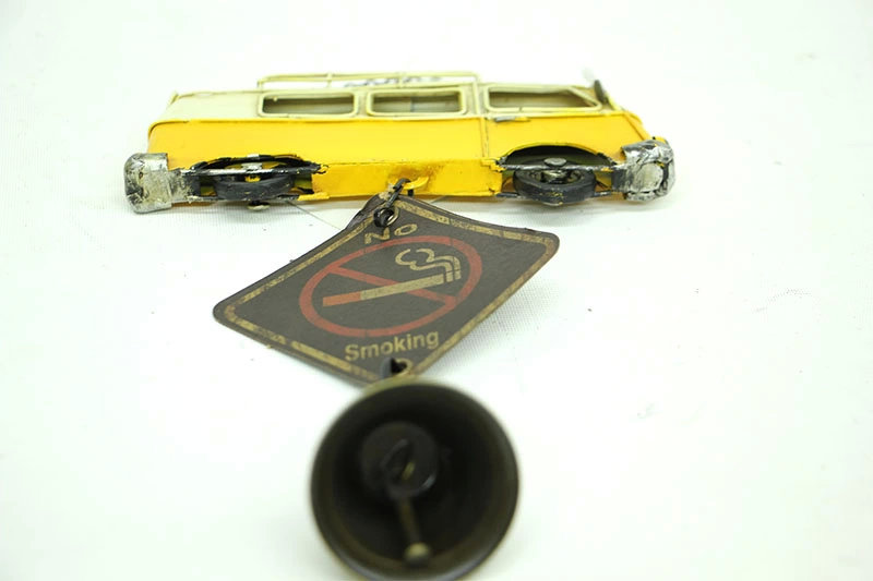 Vintage Tasarım Dekoratif Metal Minibüs Lütfen Sessiz Olunuz ( Lisinya )