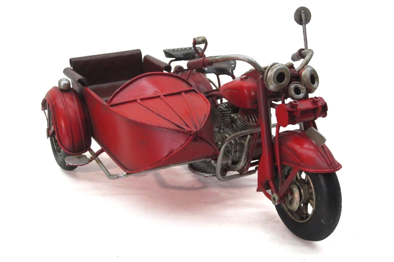 Dekoratif Metal Motosiklet Sepetli ( Lisinya )