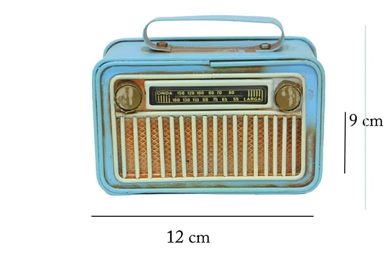 Vintage Tasarım Dekoratif Metal Radyo ( Lisinya )