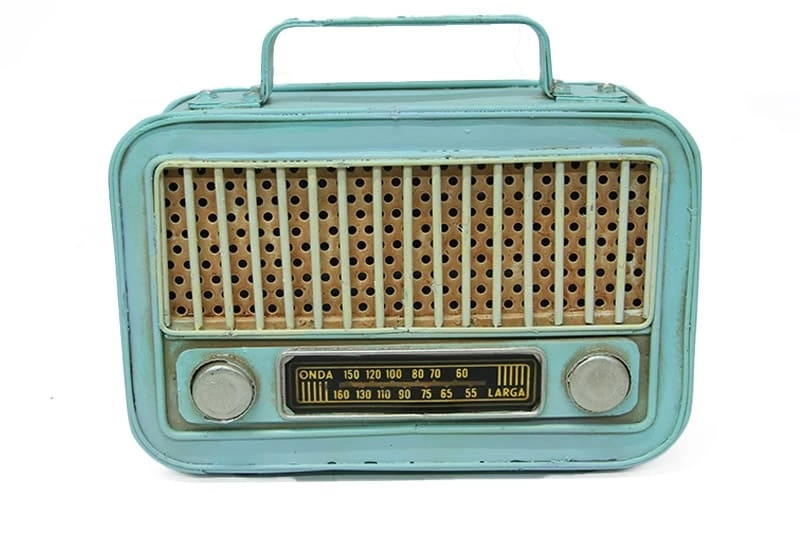Vintage Tasarım Dekoratif Metal Radyo Kumbara ( Lisinya )