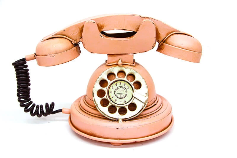 Vintage Tasarım Dekoratif Metal Telefon ( Lisinya )