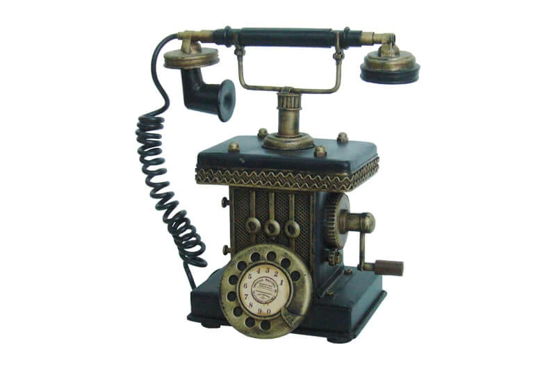Dekoratif Metal Telefon Kumbaralı ( Lisinya )