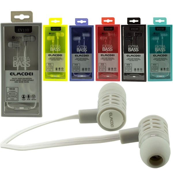 Elmcoeı Ev110 Mikrofonlu Kutulu Renkli Kulak İçi Kulaklık ( Lisinya )