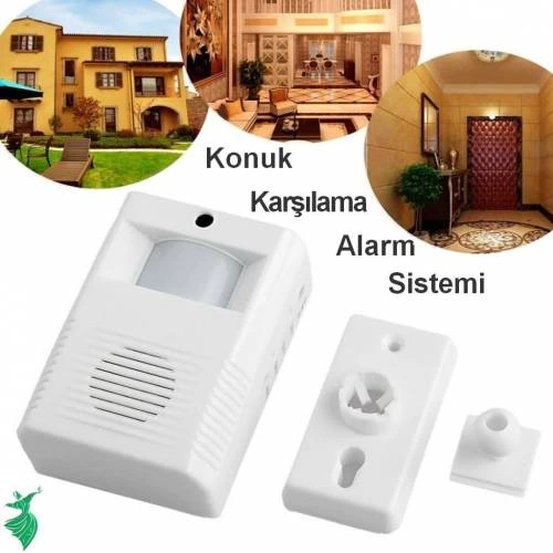 Kablosuz Hareket Sensörlü Konuk Karşılama Kapı Alarm Sistemi Seti ( Lisinya )