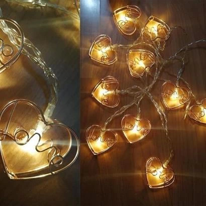 Kalpli Şerit Led Işık Zinciri Aydınlatma Doğum Günü Süs Işığı ( Lisinya )