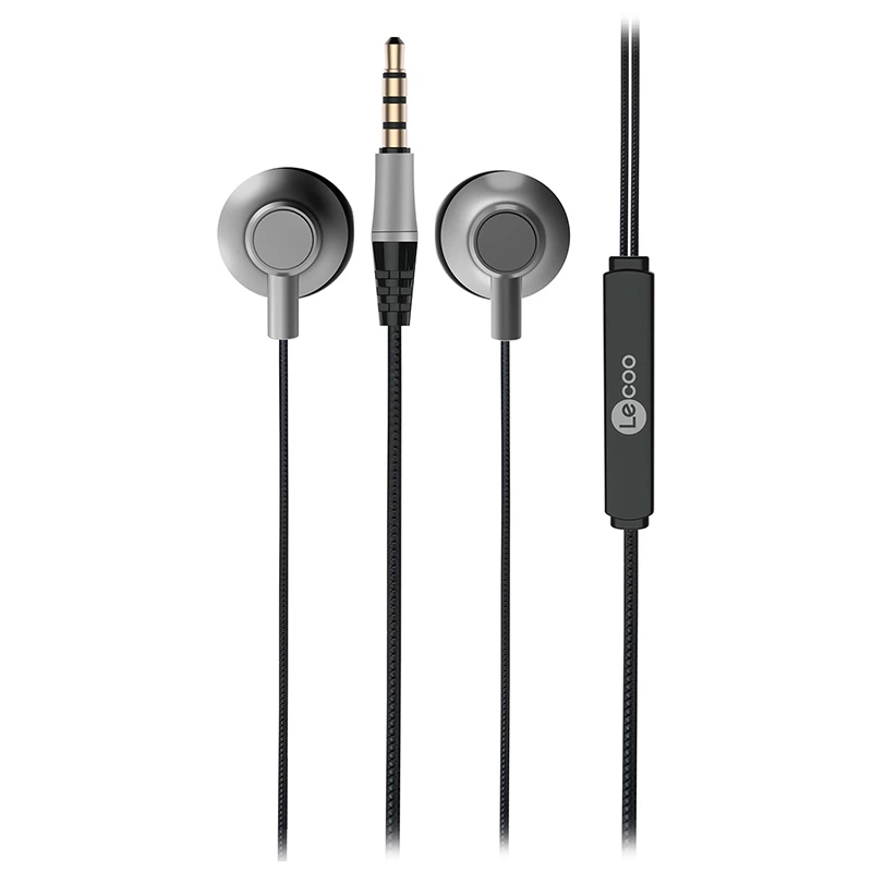 Lenovo Lecoo Eh101 3.5mm Jacklı Gümüş Tasarımlı Siyah Kablolu Kulak İçi Mikrofonlu Kulaklık ( Lisinya )