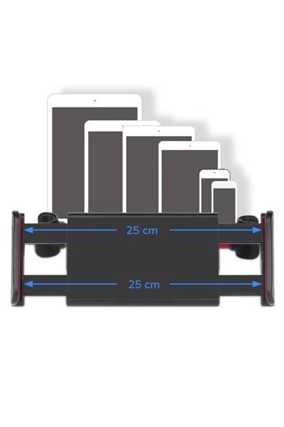 Oto Koltuk Arkası Telefon Tablet Tutucu Ayarlanabilir 360 Derece Dönebilen Pratik Stand ( Lisinya )