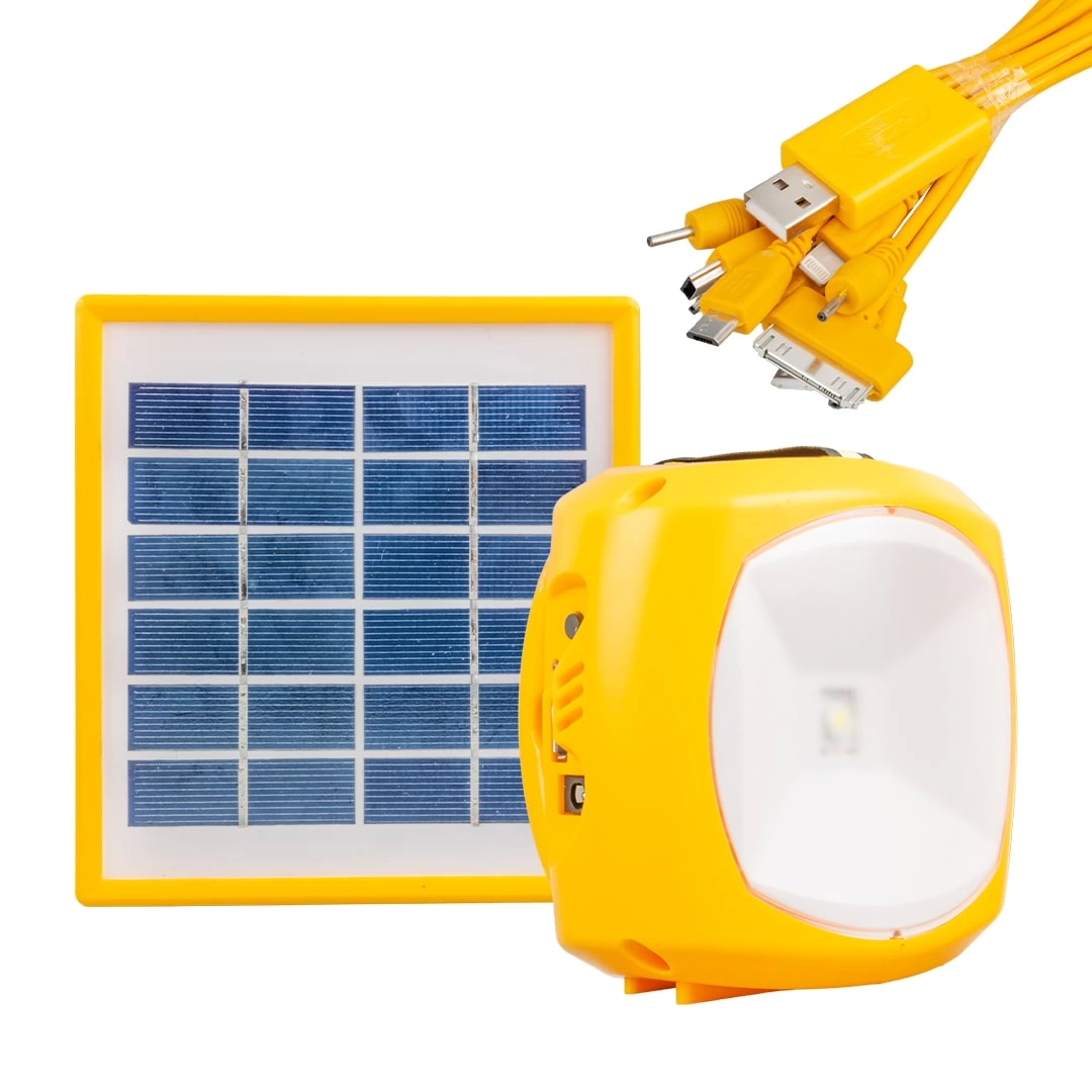 Pm-33399 Tek Panelli Şarjlı Solar Işıldak Aydınlatma Seti ( Lisinya )