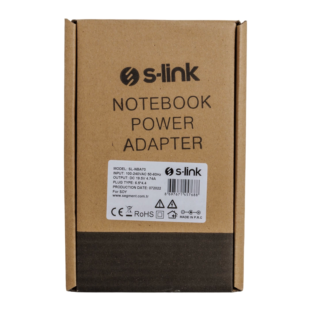 S-lınk Sl-nba70 90w 19.5 Volt 4.74 Amper 6.5x4.4 Uçlu Sony Notebook Adaptör Samsung Led Tv ( Lisinya )