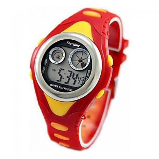 Sarı Kırmızı Taraftar Dijital Çocuk Saati ( Lisinya )