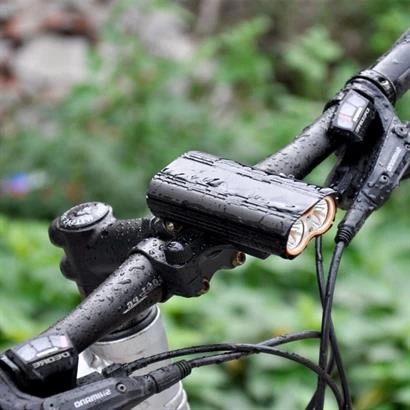 Şarj Göstergeli Uzun Menzil Su Geçirmez Led Bisiklet Feneri 1600 Lumen ( Lisinya )