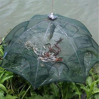 Şemsiye Balık Ağı Yakalama Tutma Filesi 16 Cepli Büyük Boy Taşınabilir Serpme Balık Tuzağı ( Lisinya )