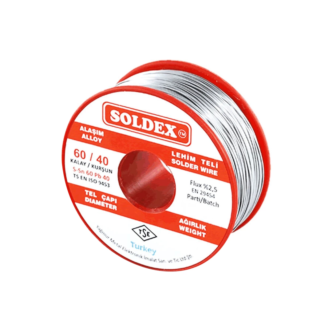 Soldex 0.50mm 200 Gram İnce Lehim Sn60 Pb40 ( Lisinya )
