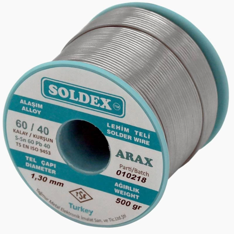 Soldex 1.3mm 500 Gram Araxlı Lehim ( Lisinya )