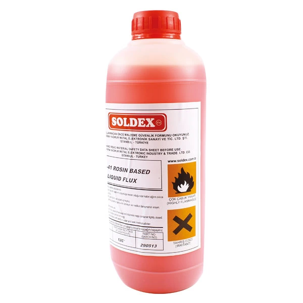 Soldex Asr-41 Kırmızı Renk 1 Litre Köpürebilir Sıvı Flux ( Lisinya )
