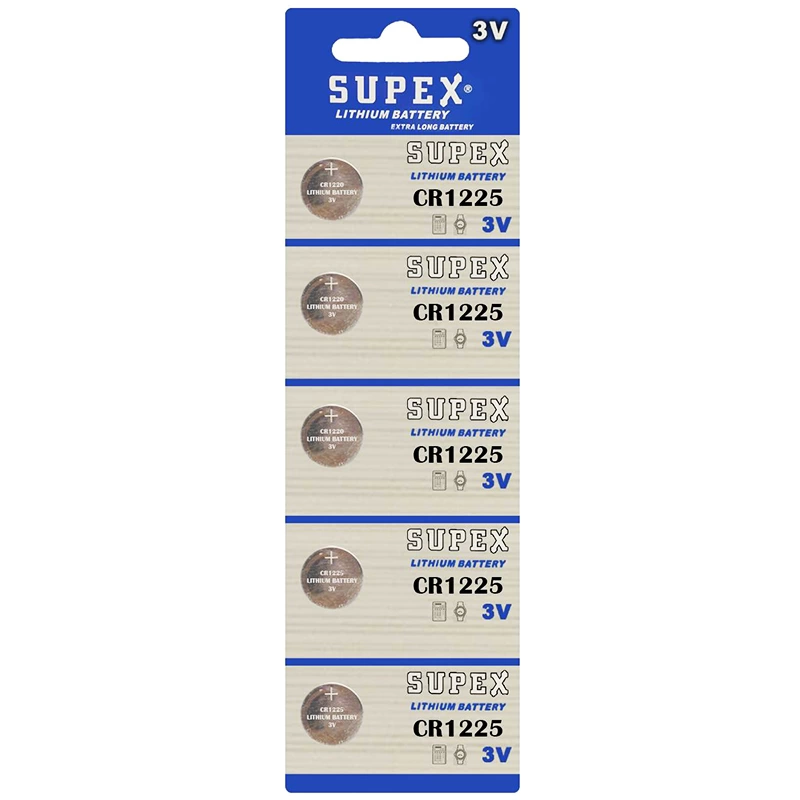 Supex Cr1225 3 Volt Lityum Pil 5li Paket Fiyatı ( Lisinya )
