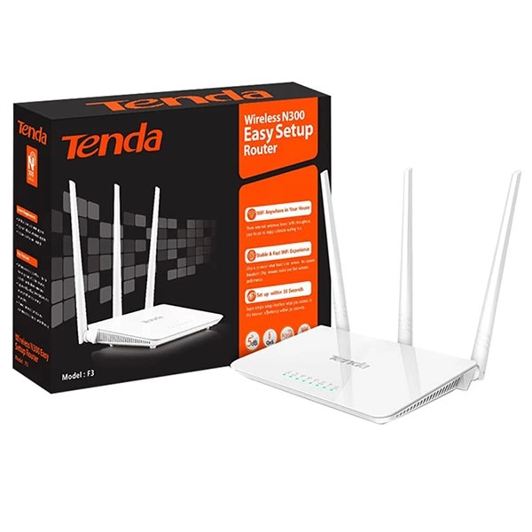 Tenda F3 4 Port 300 Mbps 3 Antenli Access Poınt Router ( Lisinya )