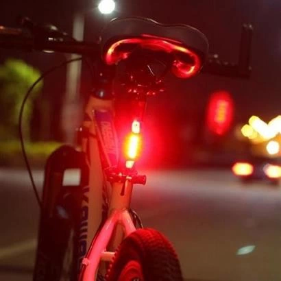 Usb Şarj Edilebilir Parlak Bisiklet Led Lamba Su Geçirmez Güvenlik Uyarı Arka Lamba Işığı ( Lisinya )